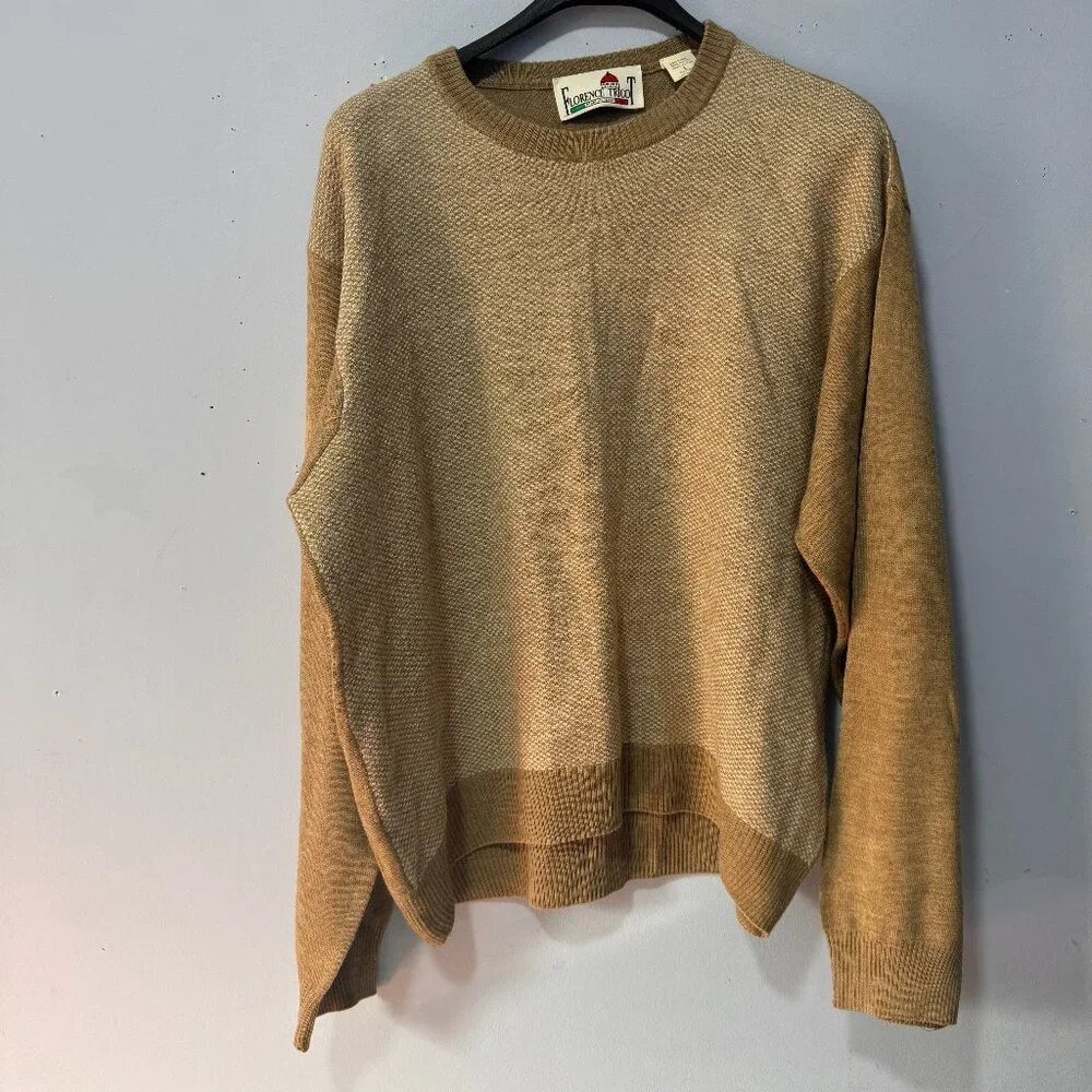 Florance Tricot size Large ladies tan  coloured wool blend sweater‎